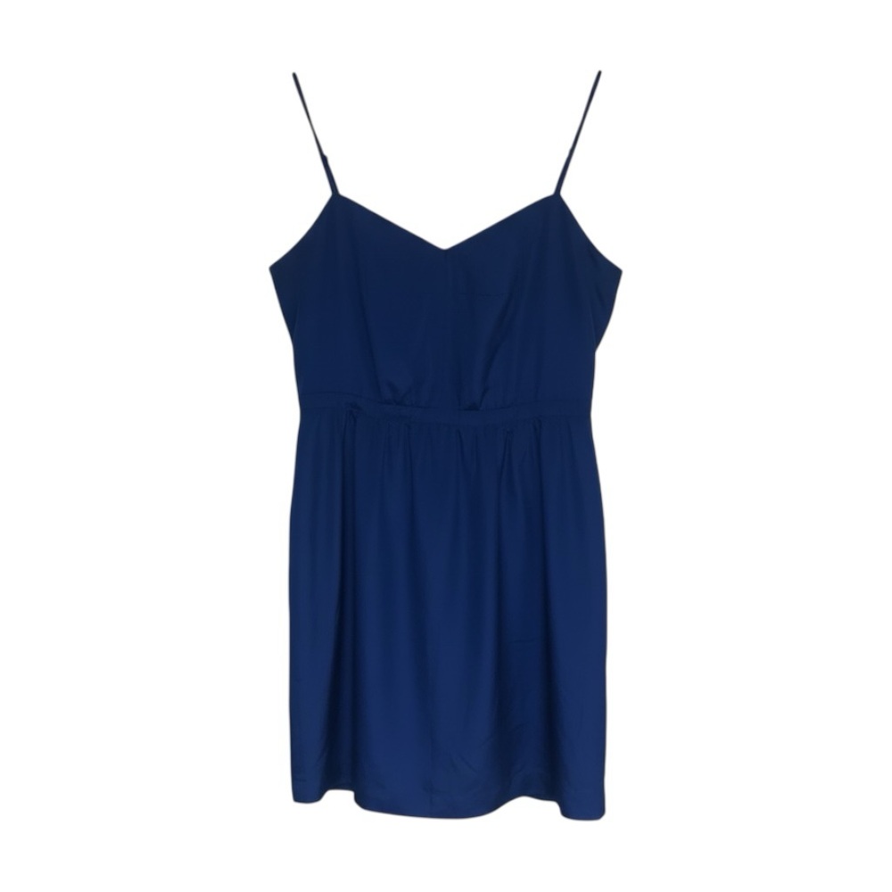 J.‎ Crew Cami Cocktail Dress Empire Waist Pockets Cobalt Blue Women’s 12 US